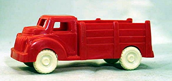Vintage Red Plastic Art Deco Styled Truck; by Lapin  