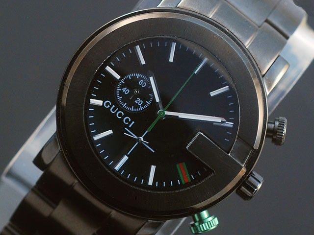 Gucci 101M Chrono Black Stainless Steel Mens Watch  