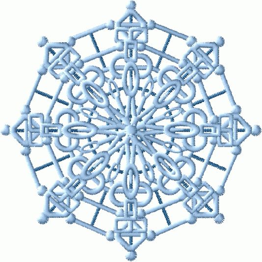 18 Standalone Lace Snowflake machine embroidery designs  