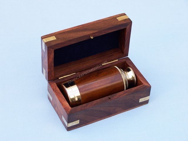 Brass and Wood Telescope Spyglass 6 Nautical Gift  