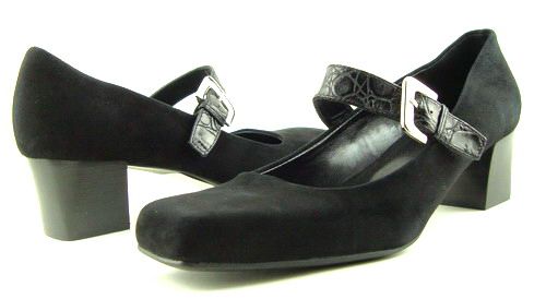 FRANCO SARTO FAVE Black Suede Womens Shoes Pumps 8.5  