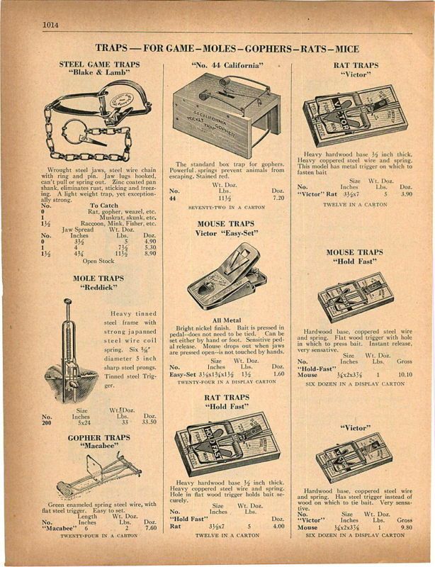 1950 California Pocket Gopher Trap Blake Lamb Steel ad  