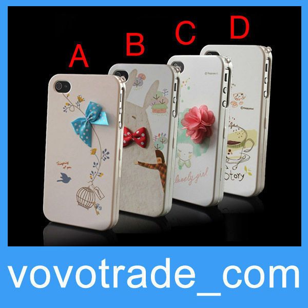   Beautiful Hard Front + Back Cover Case Skin for Apple iPhone 4 4G 4S