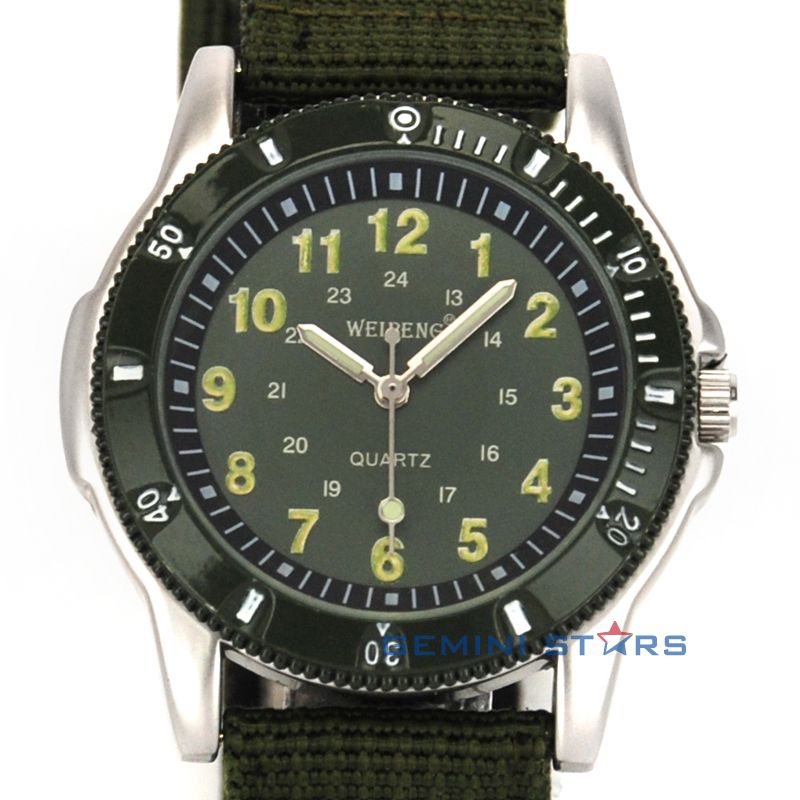 Men Dual Cores Military Army Outdoor Sports/Suits Watch  