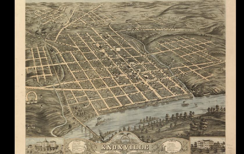 28 VINTAGE, PANORAMIC MAPS OF CITIES AND TOWNS IN LOUISIANA TENNEESSEE 