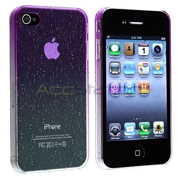 Water Dorp Transitional Color Purple Case for iPhone 4 G 4S AT&T 