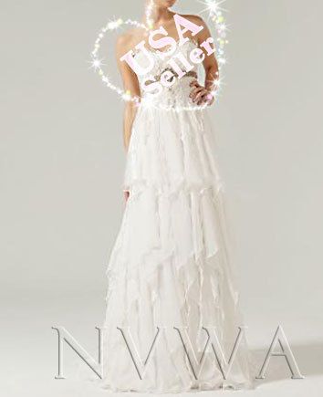   Sheath Column Sweetheart Chiffon Lace Bridal Gown Wedding Dress  