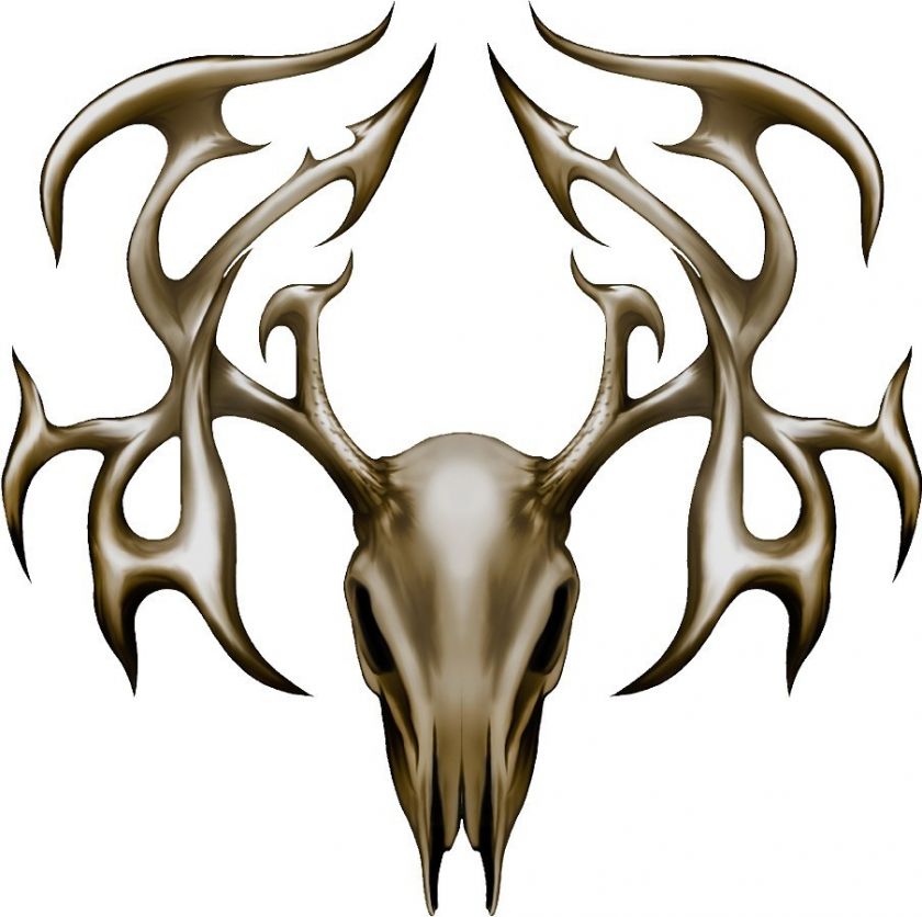 Deer Buck Tribal skull hunting cornhole decal set AWESOME  