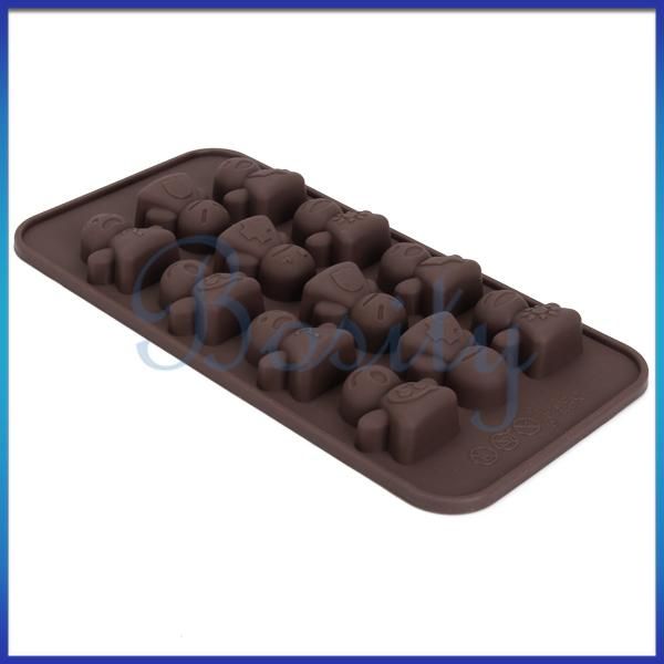   Silicone Chocolate Jelly Candy Cake Ice Cube Mold Tray Mood Face Cute