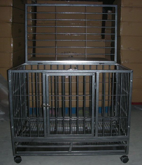 42 Heavy Duty Dog Pet Cat Bird Crate Cage Kennel HB 814836010146 