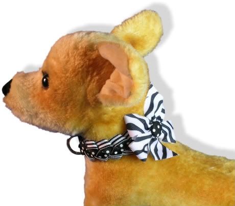 SM Dog COLLAR BRAIDED RIBBON DESIGNER CUSTOM HANDMADE  